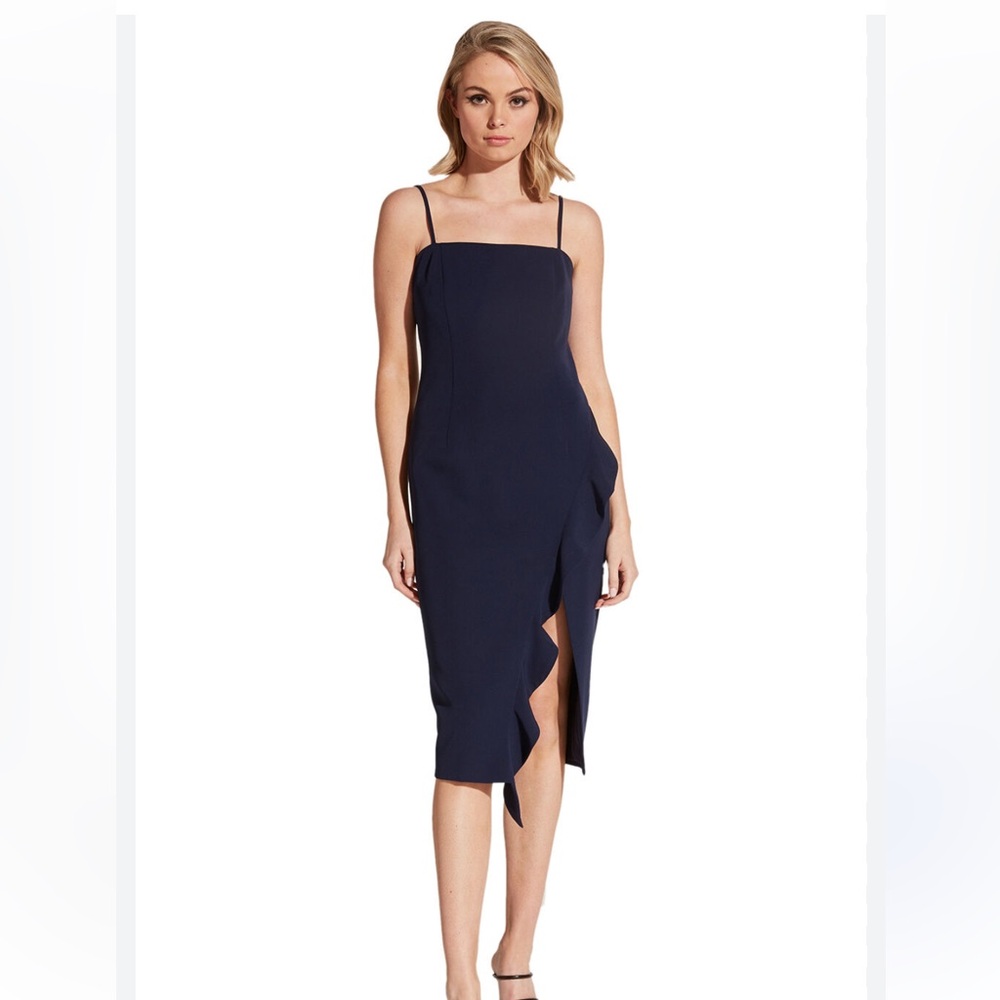 REVOLVE BARDOT‎ BLACK CARMELLE MIDI BODYCON DRESS - NWOT